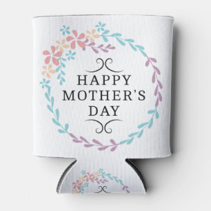 Enfriador De Latas El día de madre feliz, diseño floral