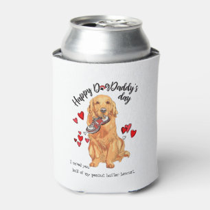 Enfriador De Latas El día de padre feliz de su golden retriever