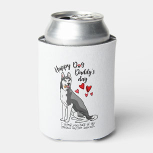 Enfriador De Latas El día de padre feliz de su perro del husky
