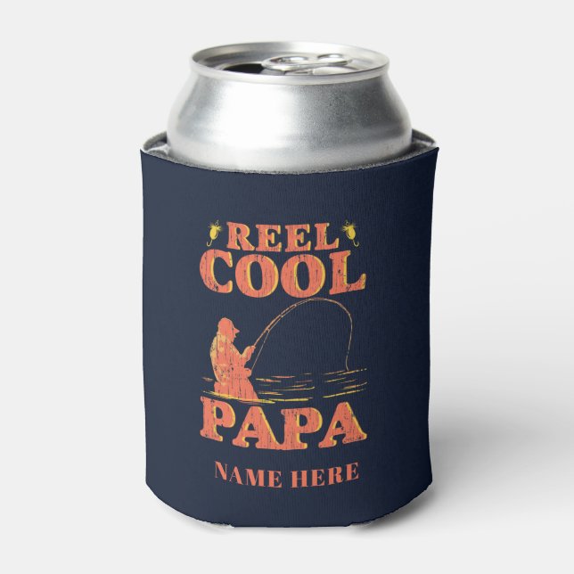 Enfriador De Latas El Día del Padre de Papá Reel Guay Papá (Lata Anverso)