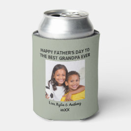 Enfriador De Latas El Día del Padre Mejor Abuelo Personalizado Foto V