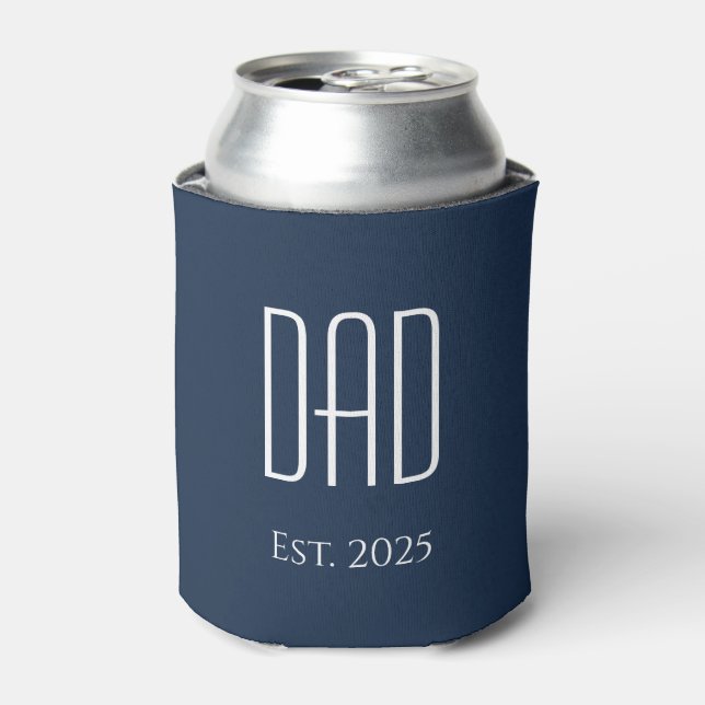 Enfriador De Latas El Día del Padre Nuevo Día simple Azul (Lata Anverso)