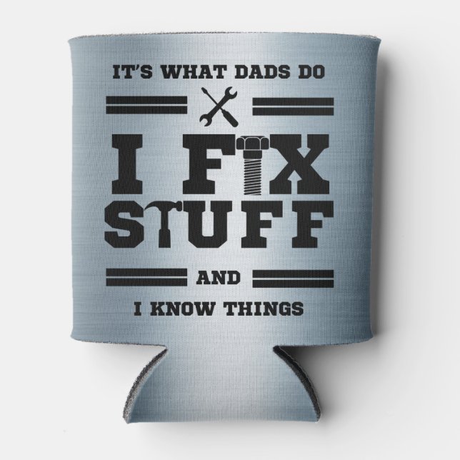 Enfriador De Latas El Día del Padre Personalizado arreglártelo (Anverso)