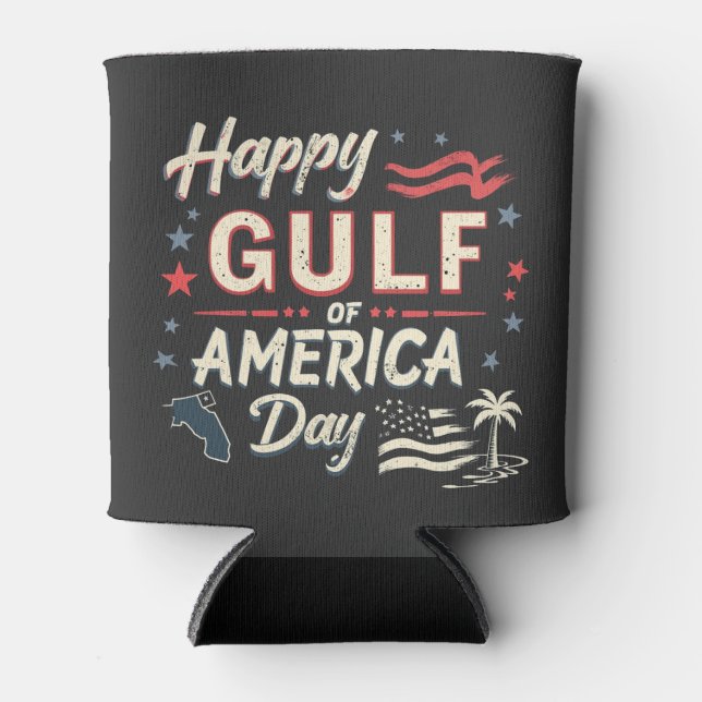 Enfriador De Latas El divertido patriótico del Golfo de Estados Unido (Anverso)
