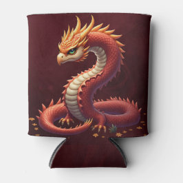 Enfriador De Latas El dragón serpiente dorado.