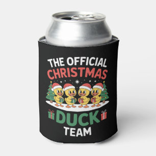 Enfriador De Latas El equipo oficial de patos de Navidad sombrero de