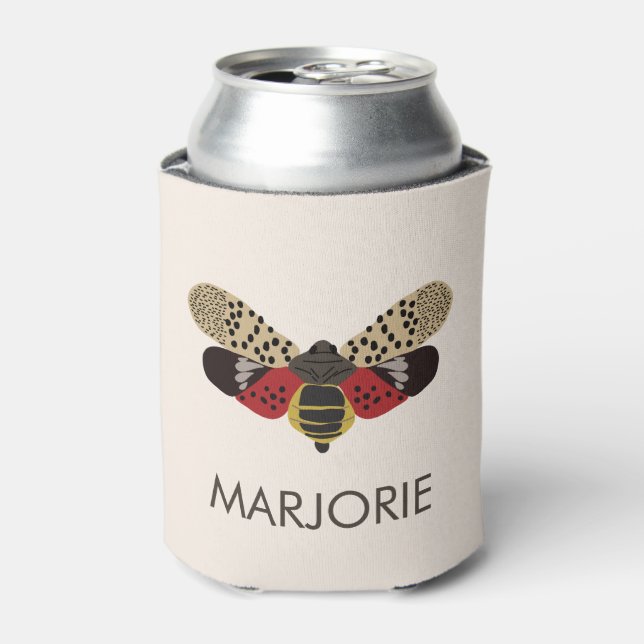 Enfriador De Latas El error de la lanternfly visto personalizado (Lata Anverso)