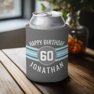 Enfriador De Latas El feliz cumpleaños se divierte las rayas nombre