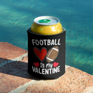 Enfriador De Latas El fútbol es mi deporte de San Valentín