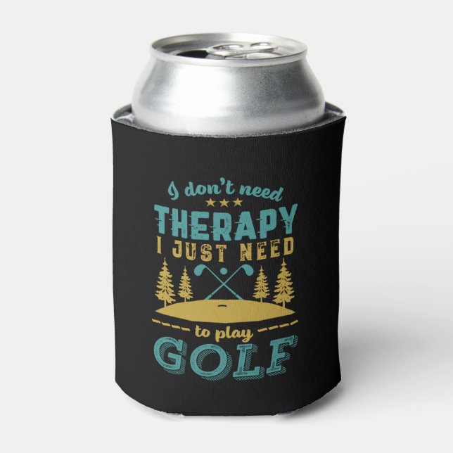 Enfriador De Latas El golf divertido no necesita tratamiento solo par (Lata Anverso)