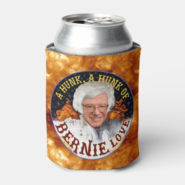 Enfriador De Latas El gracioso Hunk de Bernie Love | Sanders Presiden (Lata Anverso)