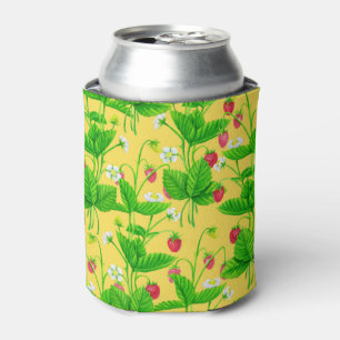 Enfriador De Latas El jardín de fresas en amarillo