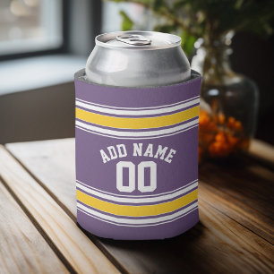 Enfriador De Latas El jersey amarillo púrpura raya número conocido 