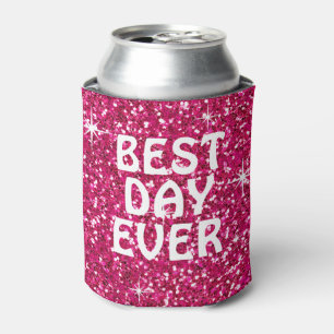 Enfriador De Latas El MEJOR fucsia del purpurina del DÍA EL SIEMPRE