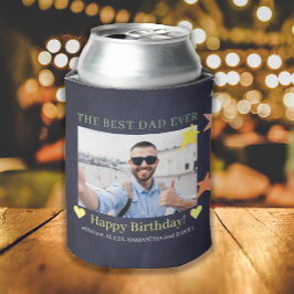 Enfriador De Latas El mejor padre de la foto personalizado.