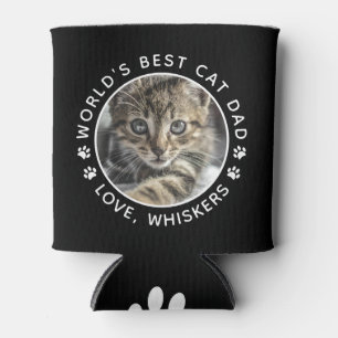 Enfriador De Latas El Mejor Papá de Gatos del Mundo Divertida Foto de
