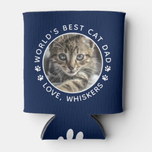 Enfriador De Latas El Mejor Papá de Gatos del Mundo Foto de Mascota P