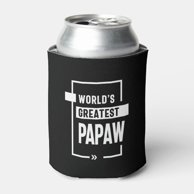 Enfriador De Latas El mejor regalo de Papaw para hombres del mundo (Lata Anverso)