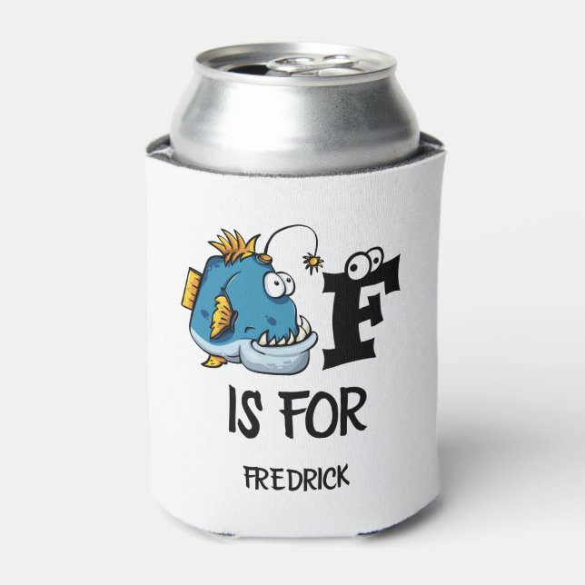 Enfriador De Latas El monograma F del personalizado es para el ilustr (Lata Anverso)