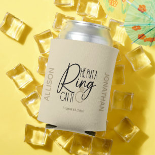 Enfriador De Latas El nombre negro de oro moderno le puso un anillo