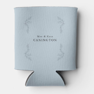 Enfriador De Latas El nombre personalizado del Boda de follaje elegan