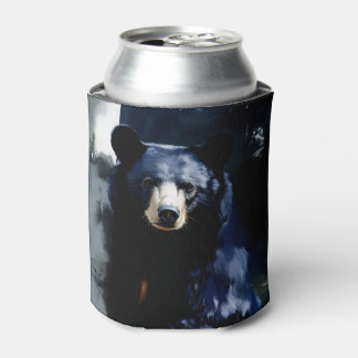 Enfriador De Latas El oso en el retrato de los bosques