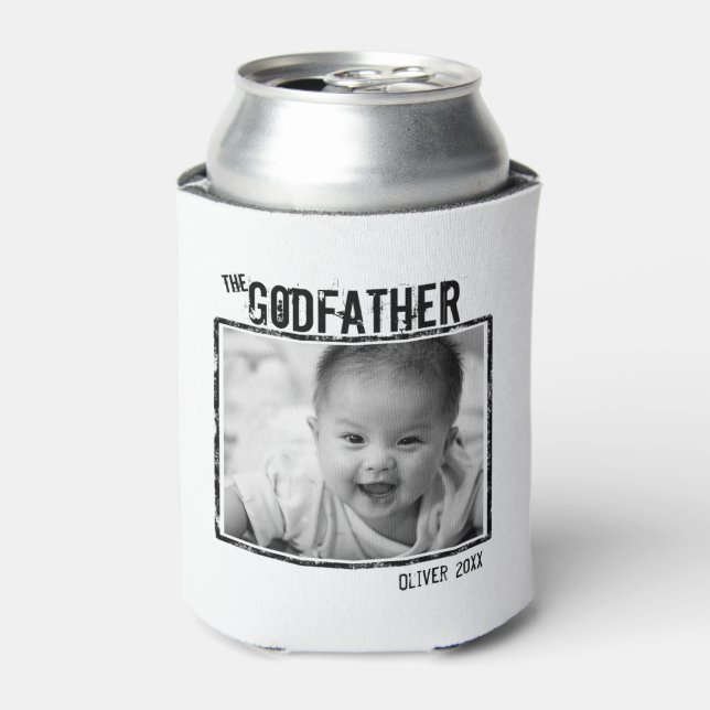 Enfriador De Latas El padrino | Foto y nombre personalizados (Lata Anverso)