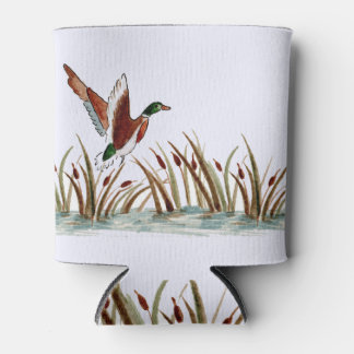 Enfriador De Latas El pato de Mallard contra los cócteles de un cielo