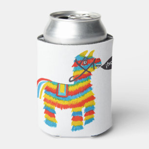 Enfriador De Latas El piñata colorido del burro de la fiesta dice