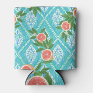Enfriador De Latas El pomelo deja la mano de Paisley dibujada