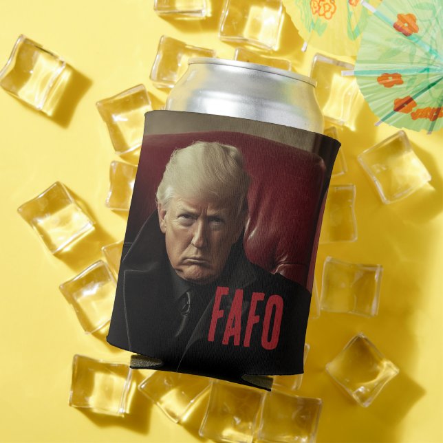 Enfriador De Latas El presidente Donald Trump se desvanece y descubre (Verano in situ)