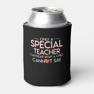 Enfriador De Latas El profesor especial de Ed oye el canto del niño