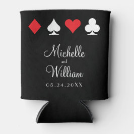 Enfriador De Latas El Refrigerador de bebidas Boda de Las Vegas rojo 