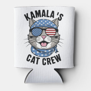 Enfriador De Latas El regalo de la dama del gato del equipo electoral