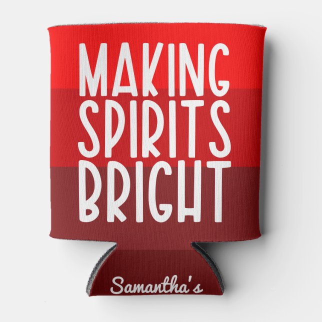 Enfriador De Latas El rojo hace que los espíritus brillen fiesta dive (Anverso)