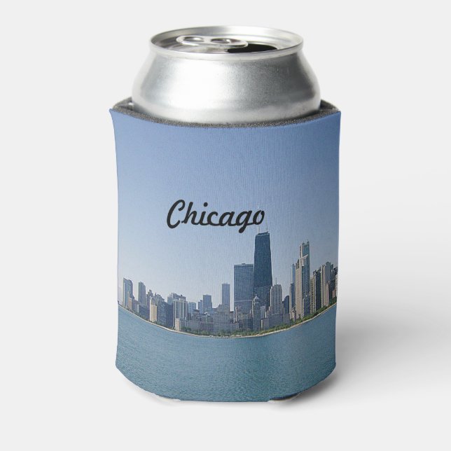 Enfriador De Latas El Skyline de Chicago (Reverso de la lata)