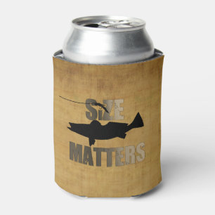 Enfriador De Latas El tamaño importa la trucha divertida de pesca de