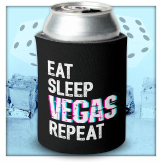 Enfriador De Latas El viaje de Las Vegas Comer Sleep Vegas Repetir La
