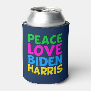 Enfriador De Latas Elecciones de 2024 de Peace Love Biden Harris