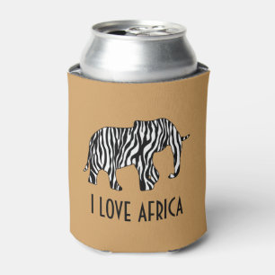Enfriador De Latas Elefante con las rayas de la cebra + sus ideas