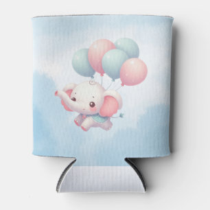 Enfriador De Latas elefante de bebé con globos