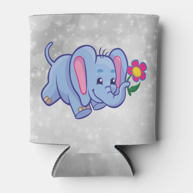 Enfriador De Latas elefante personalizado lindo (Anverso)