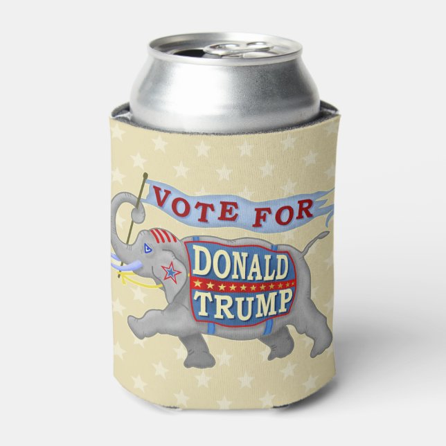 Enfriador De Latas Elefante republicano Donald Trump presidente 2024 (Lata Anverso)
