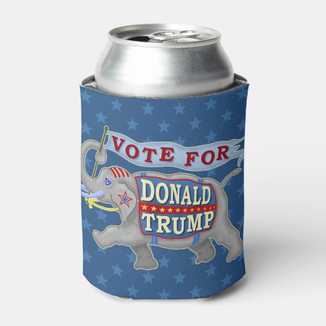 Enfriador De Latas Elefante republicano Donald Trump presidente 2024 (Lata Anverso)