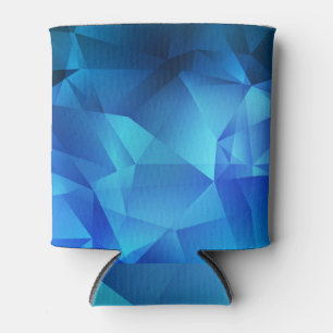 Enfriador De Latas Elegancia azul: semitono de triángulo vintage