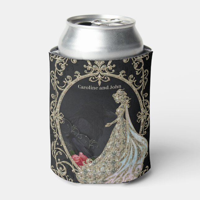 Enfriador De Latas Elegancia en oro y negro. (Lata Anverso)