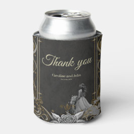 Enfriador De Latas Elegancia en plata y negro.