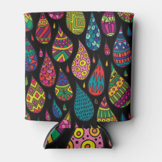 Enfriador De Latas Elegancia floral, fondo abstracto.