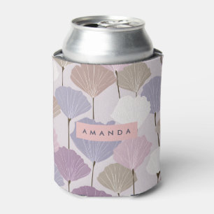 Enfriador De Latas Elegancia floral suave personalizada y laíca