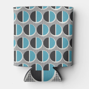 Enfriador De Latas Elegancia Geométrica: Diseño de Patrones Vintage.